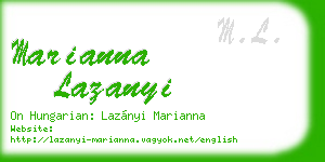 marianna lazanyi business card