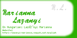 marianna lazanyi business card
